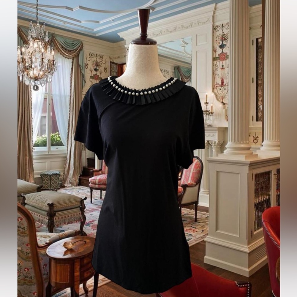 NWT Ted Baker Black Embellished Cap Sleeve Blouse